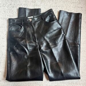 Aritzia Wilfred Melina Vegan Leather High Rise Pant